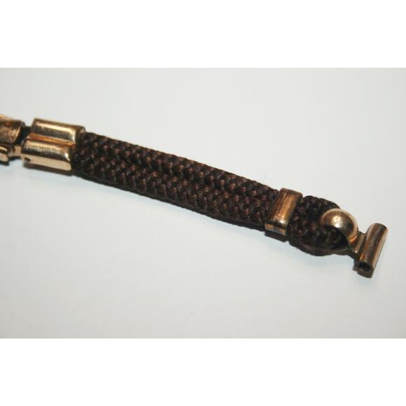 Antique Edwardian Rolled Gold Woven Human Hair Mourning Wrist Watch Band main image 5